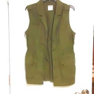 OLD NAVY MILITARY STYLE VEST WITH DRAWSTRING WAIST